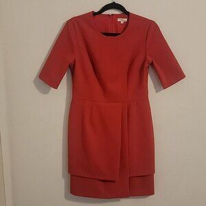Shoshanna Red Knee Length Pleated Front Dress Size 6